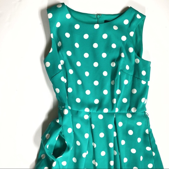 VINTAGE R&K Polka Dot Sheath Dress Size 10 - Picture 9 of 12